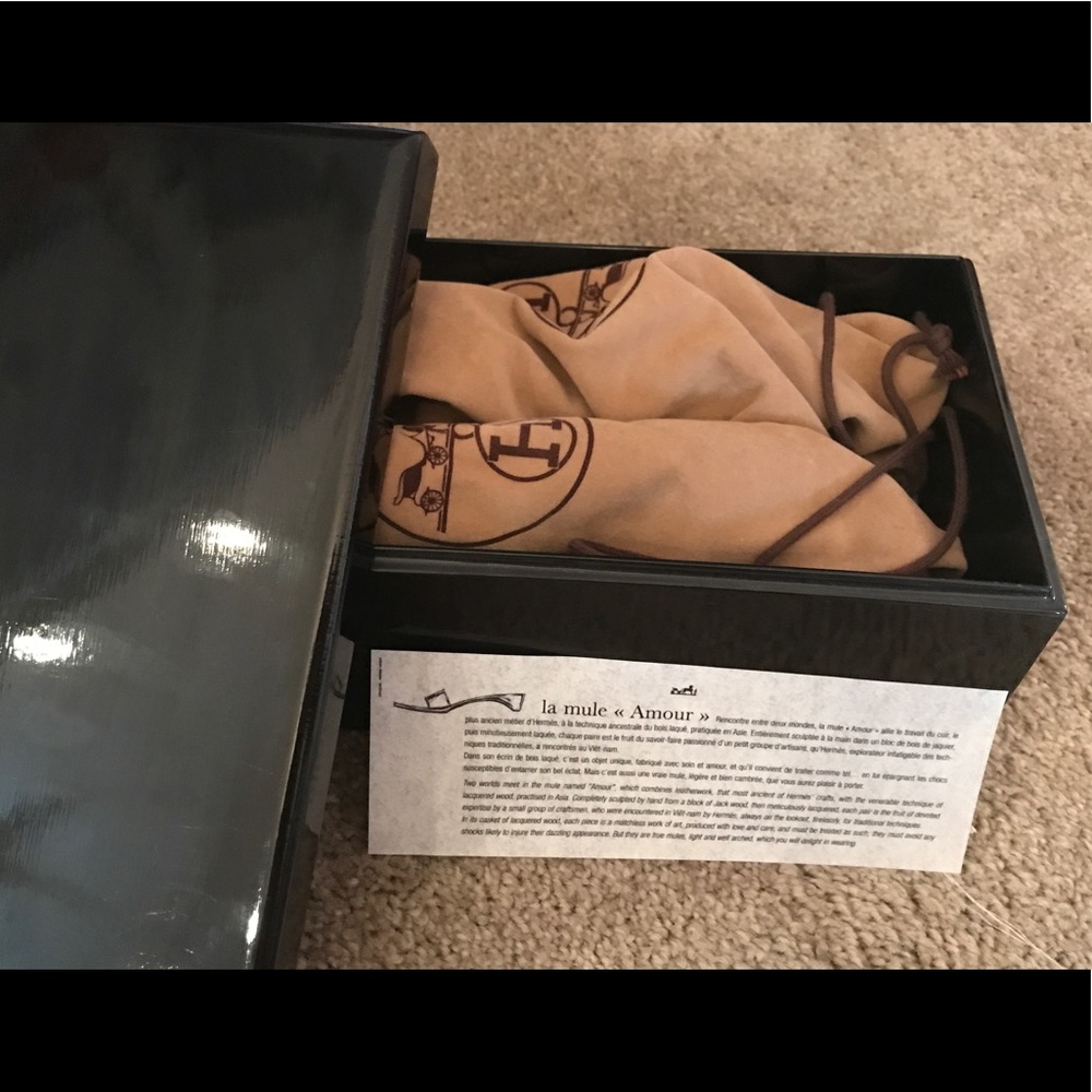 Hermes la Mule Amour mules slides Size 37